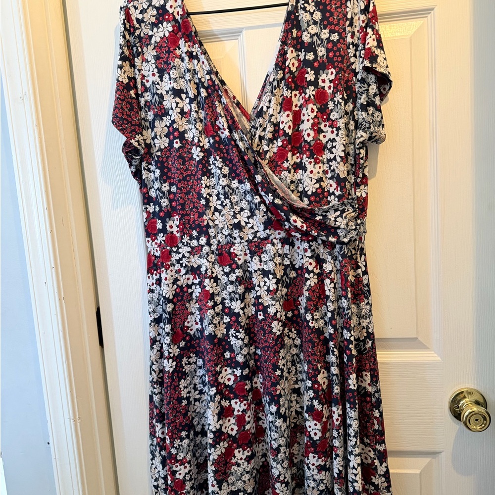 Floral V-Neck Wrap Dress